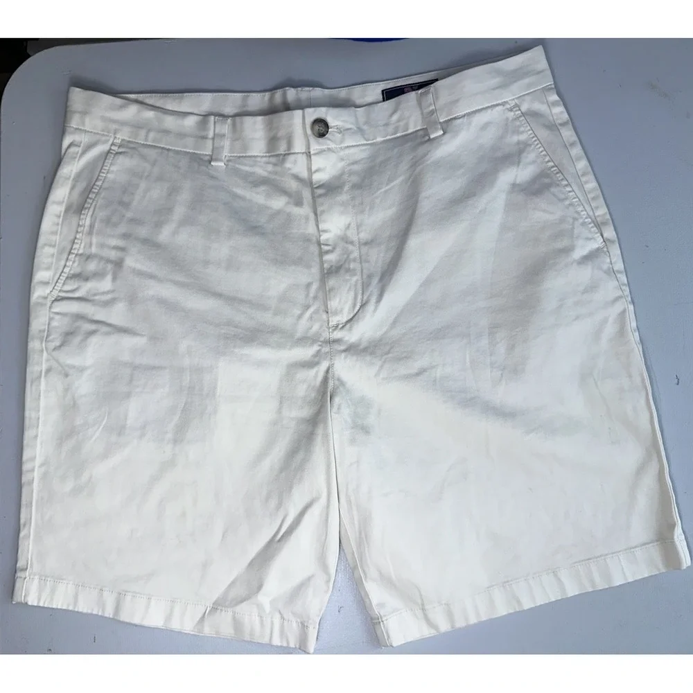 Mens Vineyard Vines‎ Breaker Pale Butter Yellow Khaki Shorts Size 38 Chino Golf